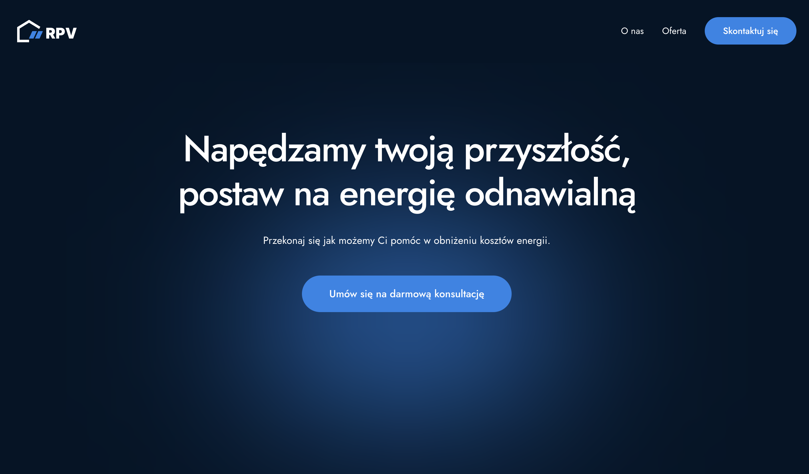 Podgląd strony internetowej RPV - firma zajmująca się instalacją fotowoltaiki i energią odnawialną